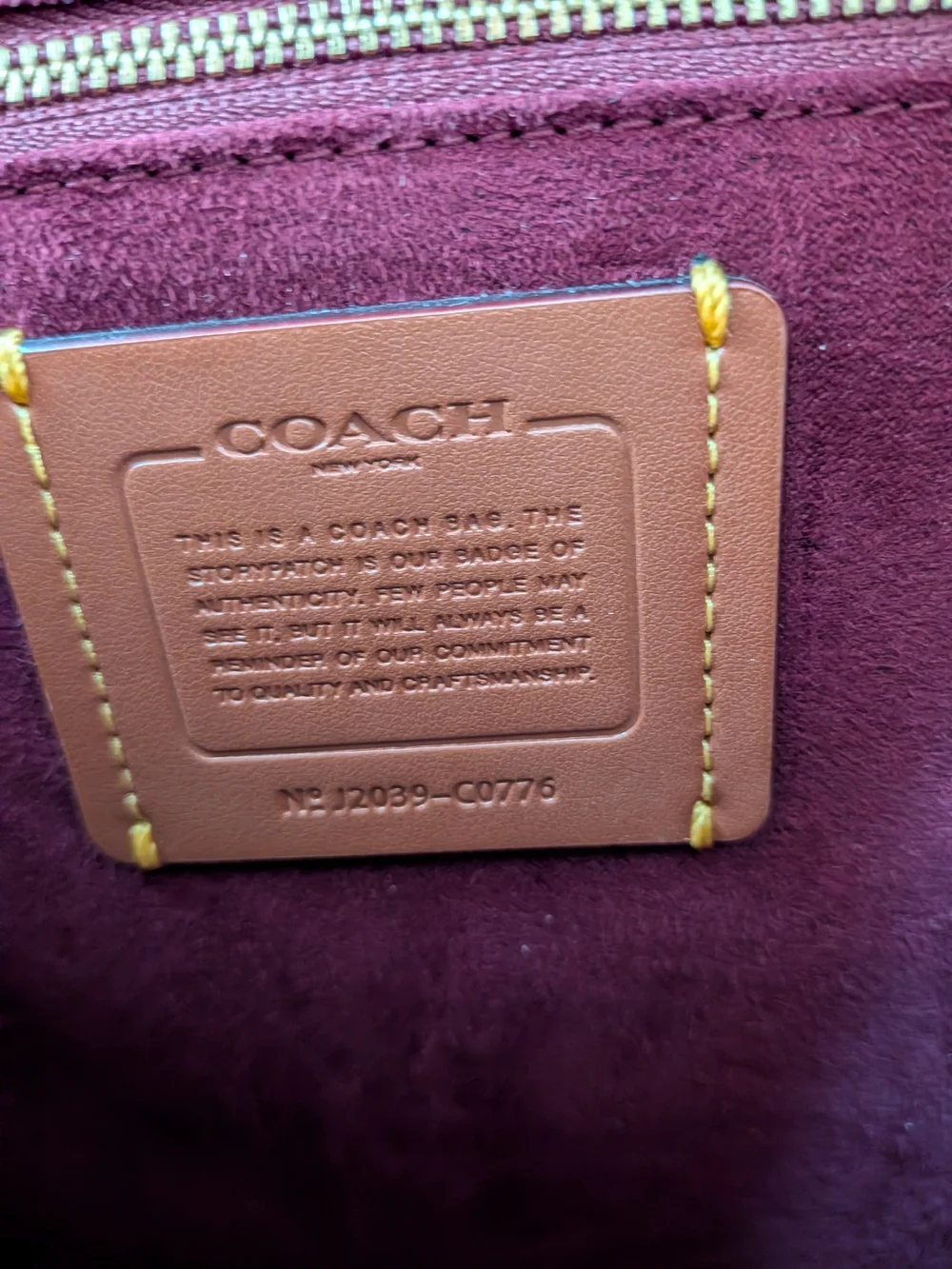 COACH CO766 Tote Truffle Rust Horse Carriage Signature Coated Canvas Leather